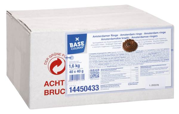 Base Culinar Amsterdamer Ringe, 2er Portion à 40 g, 40 PO/KT