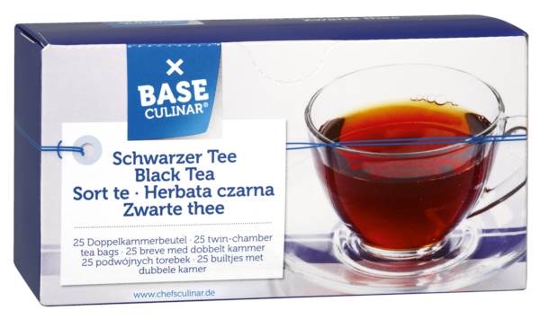Base Culinar Schwarzer Tee, Tassenportionen, für 1 bis 2 Tassen, unkuvertiert, 25 BT/PK