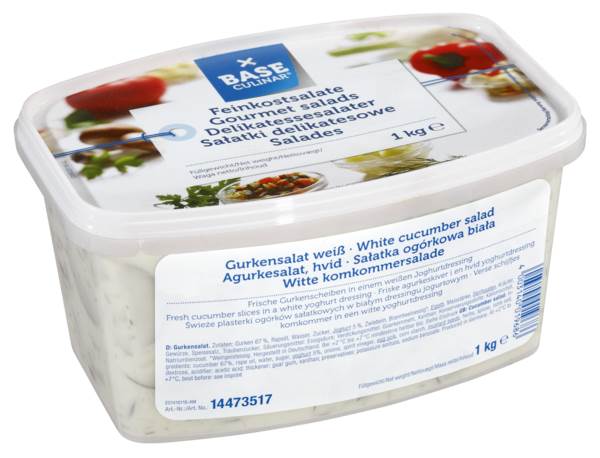 Base Culinar Gurkensalat, 1 KG/BE Feinkostsalat aus frischen Salatgurken in einer mit Kräutern verfeinerten Tunke