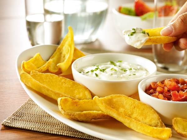 TK Lamb Weston Potato Dippers mit Schale, 2500 G/BT ausgehöhlte Pommes, ideal zum Dippen