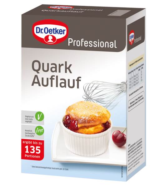 Dr.Oetker Professional Süße Mahlzeit Quark-Auflauf, zum Backen, (1-39-208487) 3 KG/FS