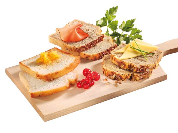 TK Dinghartinger Brot glutenfrei, 3 Sorten, a 600g, geschnitten, laktosefrei, vegan, 4 ST/KT 1 Sportbrot, 1 Toastbrot, 2 Sonnenblumenbrot,