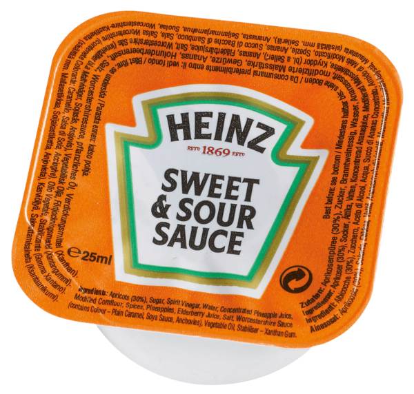 Heinz Sweet and Sour Sauce, Dip Pot, Portionen, 25g, 100 ST/KT
