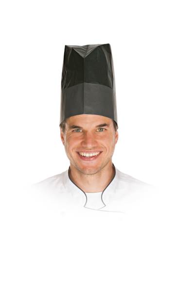 Mensch Kochmütze, Excellent Black Style, Papier, 10 Stück, (09803) 1 PK