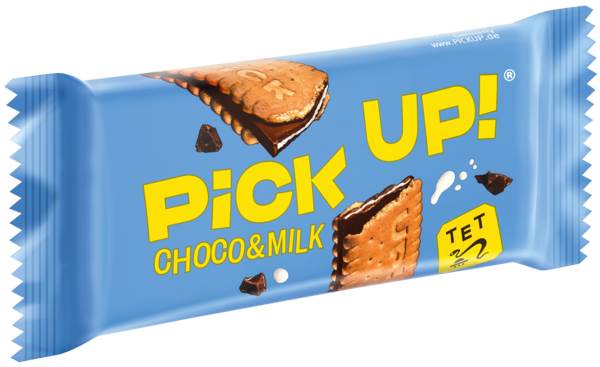 Leibniz Pick up! Choco & Milch, Schoko-Gebäckriegel mit Milchcremefüllung, 28 G/RG