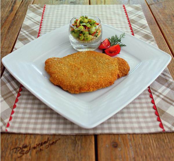 TK Die Schnitzelmacher Lachsschnitzel, paniert, gebraten, 80g, 100 ST/KT