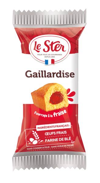 Gaillardise Mini Kuchen Erdbeer, gefüllt, 1er-Portion à 30 g, 130 PO/KT