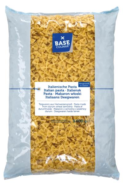 Base Culinar Pasta Farfalle Schleifen, 5 KG/BT