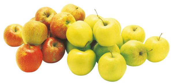 O+G Äpfel, außer Haus, Kaliber 60+, ca.130 Stück, 1 KG Handelsklasse II