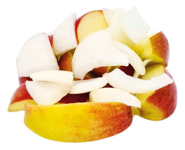 O+G Apfel-Zwiebel-Mischung, geachtelt, 1 KG