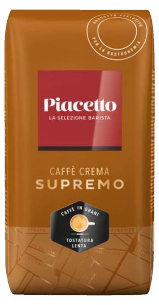 Piacetto Caffé Crema Supremo, ganze Bohne, 1 KG/BT