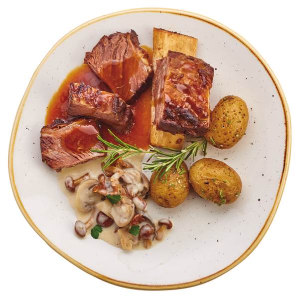 TK Block Menü Beef Ribs, Sous-vide gegarte Rinderrippen in einer kernigen Marinade, 4,2 KG/KT