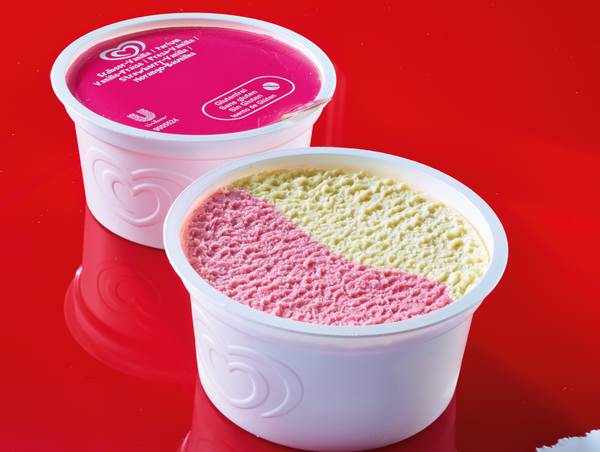 TK Langnese Eisbecher Erdbeer-Vanille, 70ml, (74419) 60 ST/KT