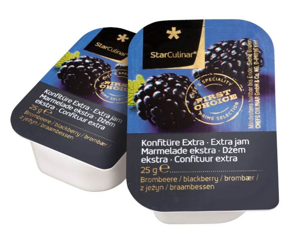 Star Culinar Konfitüre extra Brombeer, Portionen, 25g, Fruchtanteil 50 % 120 ST/KT