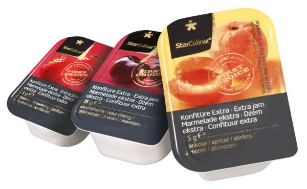 Star Culinar Konfitüre extra sortiert,Portionen,25g,60xErdb.30xApr.30xKirsch Fr.50% 120 PO/KT