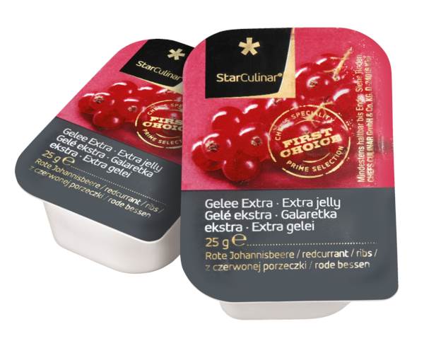 Star Culinar Gelee rote Johannisbeere, Portionen, 25g, Fruchtanteil 50% 120 ST/KT