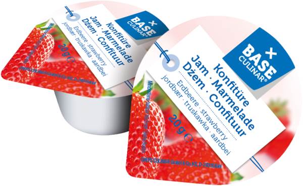 Base Culinar Konfitüre Erdbeer, Portionen, 20g, Fruchtanteil 35 % 100 ST/KT