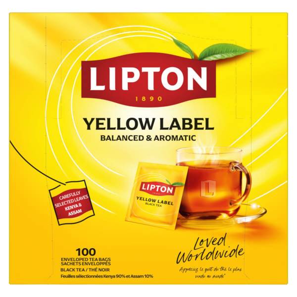 PL Lipton Yellow Label herbata czarna, koperta, 100 TB/PA