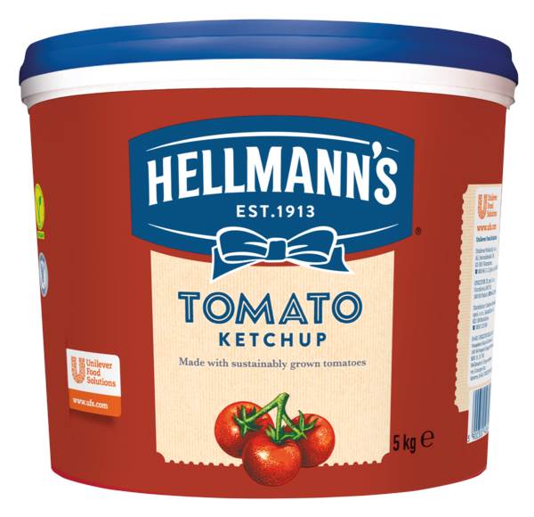 Hellmann's Ketchup łagodny, koncentrat pomidorowy: 23,6% 5 KG/WD