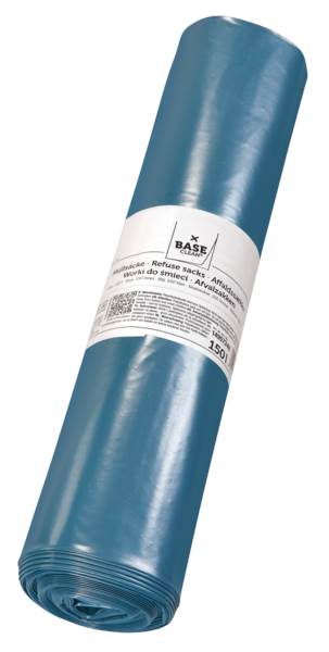 Base Clean Müllsäcke, blau, 150l, 800x1200mm, 75my, 10 Stück, (90510) 1 RO