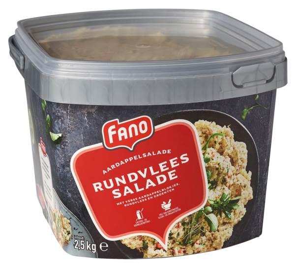 Fano rundvlees salade met middel grove structuur 2,5 KG/EM