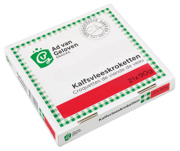 DV Ad van Geloven kalfsvlees kroket 90gr 21 ST/DS