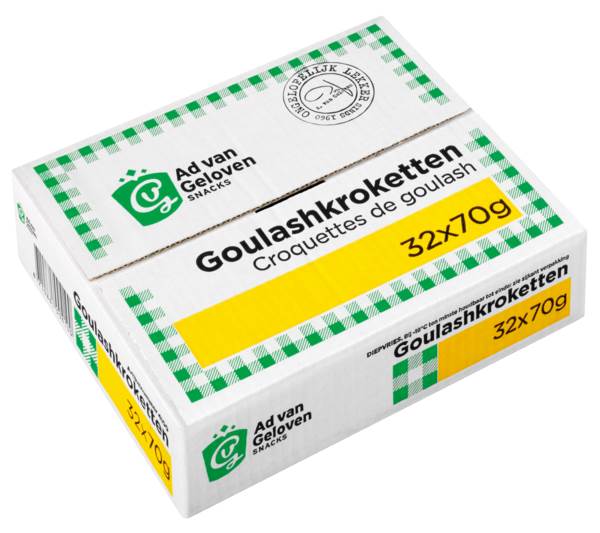 DV Ad van Geloven goulash kroket 15% 70gr 32 ST/DS