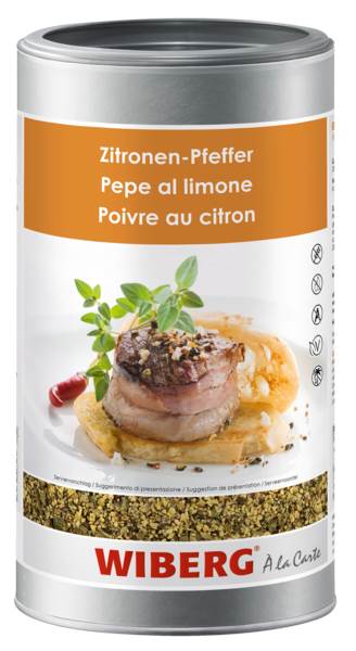 Wiberg Zitronenpfeffer grob, 1200 ml, (213013) 0,75 KG/DS