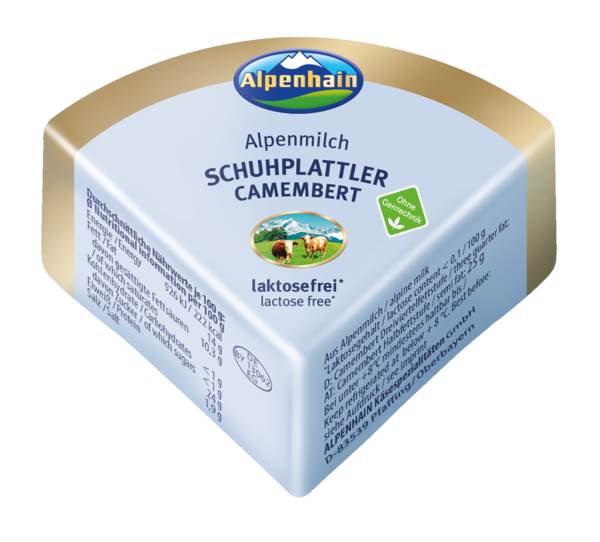 Alpenhain Schuhplattler Camembert, Weichkäse, Kuhmilch, mind. 30% Fett i.Tr., 25g, 50 ST/KT