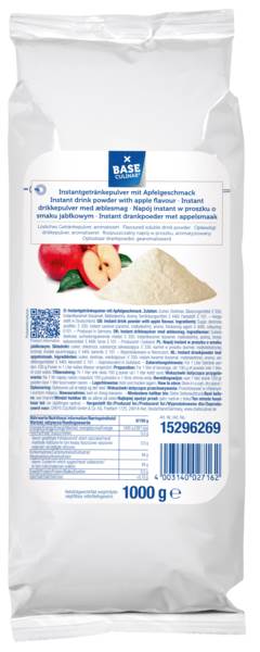Base Culinar Getränkepulver Apfel, für ca. 11 Liter, 1 KG/BT