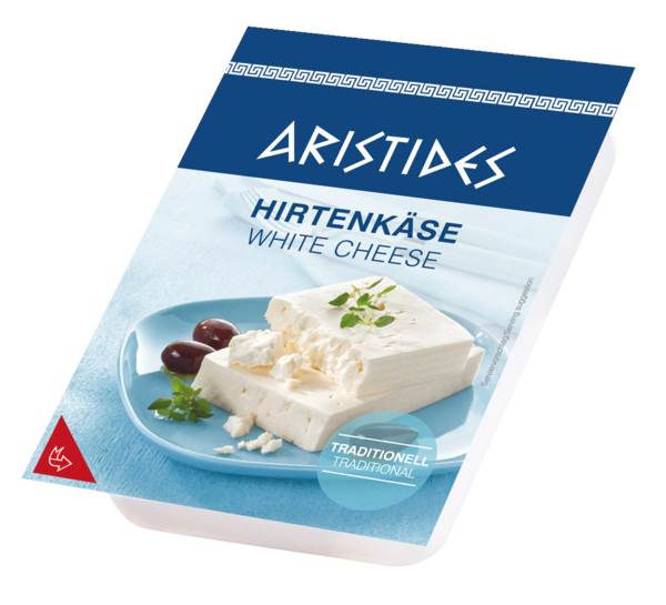 Aristides Hirtenkäse, pasteurisierte Kuhmilch, Deutschland, 45% Fett i.Tr., 250 G/ST