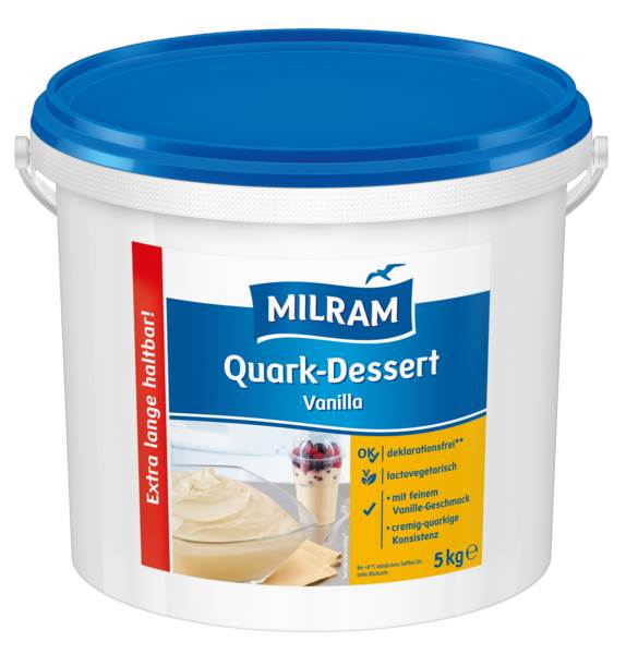 Milram Quark-Dessert Vanilla, min. 14,8% Fett i.Tr., 5 KG/EI