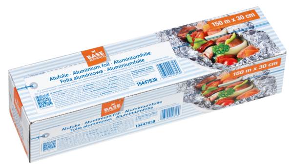 Base Elements Alufolie-Box, 13my, 30cm breit, 150m lang, 150 M/RO
