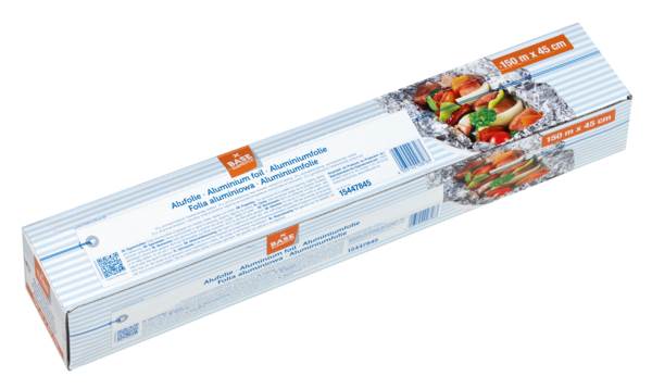 Base Elements Alufolie-Box, 13my, 45cm breit, 150m lang, 150 M/RO