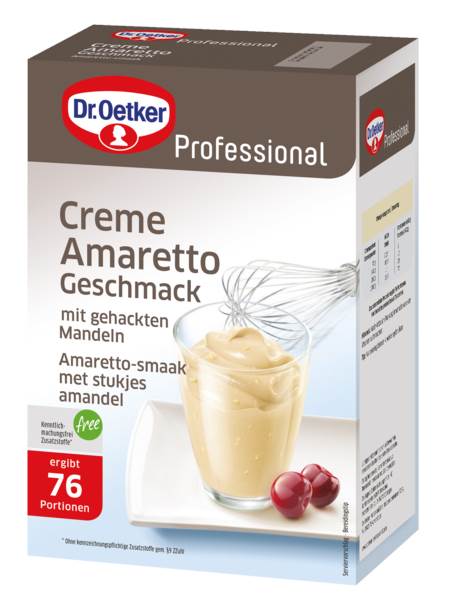 Dr.Oetker Professional Creme Amaretto-Geschmack, ohne Kochen, (1-39-250508) 1 KG/FS