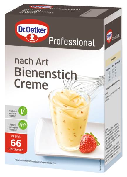 Dr.Oetker Professional Creme nach Art Bienenstich, ohne Kochen, (1-39-250509) 1 KG/FS