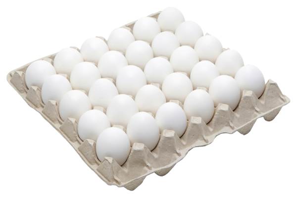 Eier gekocht und klar lackiert, aus Bodenhaltung,  HKL A, größe M (53-63g), 180 ST/KT ungekühlt haltbar