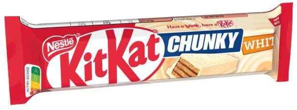 KitKat Chunky White, knackig luftige Waffel mit weißer Schokolade, 40 G/RG