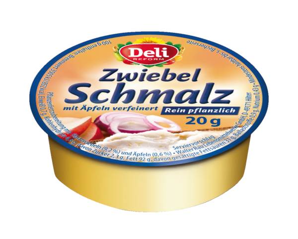 Deli Reform Schmalz Zwiebel  Apfel, Portion, 20g, 100 ST/KT