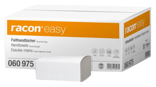 Temca racon easy Handtuchpapier, natur, 25x23cm, 1lagig, 20x250 Stück, 1 KT
