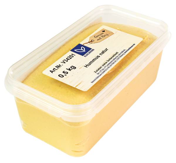 Kühlmann Hummus Natur, aus Kichererbsen und Sesam, 500 G/SH