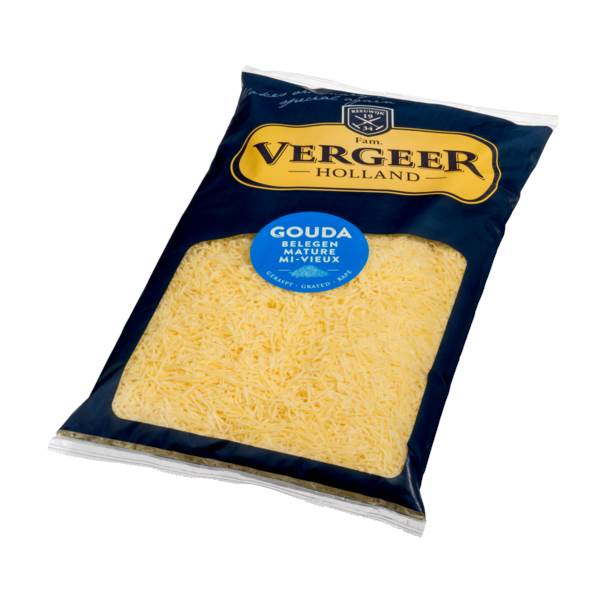 Vergeer kaas gouda belegen, fijn geraspt 2 KG/PK
