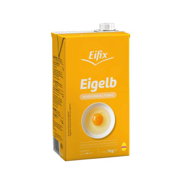 Eifix Eigelb, pasteurisiert, flüssig, aus Bodenhaltung, 1 KG/PK