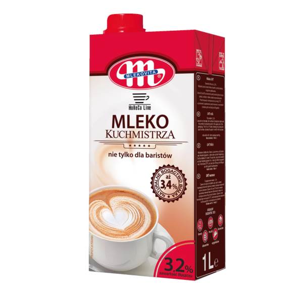 Mlekovita Mleko Kuchmistrza nie tylko dla baristów, 3,2% tłuszczu, UHT, 1 L/PA