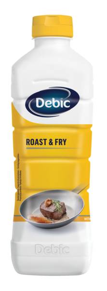Debic Roast & Fry,płynny tłuszcz z klarowanym masłem i olejami roślinnymi, 1 L/BU