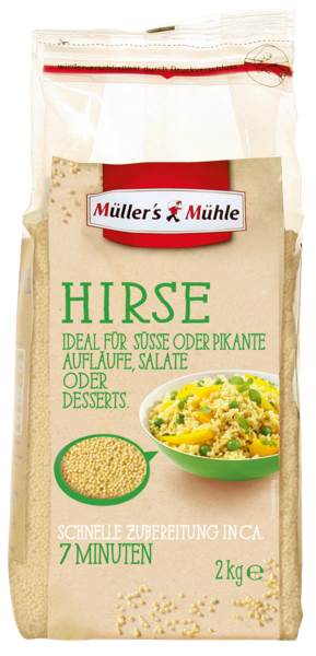 Müller`s Mühle Hirse, 2 KG/BT