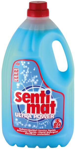 Rösch Sentimat ultra power, Vollwaschmittel, flüssig, phosphatfrei, 4l, (11508) 80 WL/FL