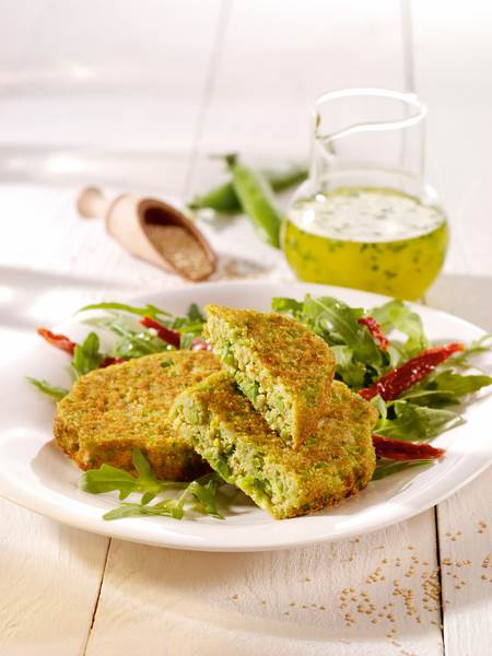 TK Vegeta Quinoa-Erbsen-Frikadelle, vegan, vorfrittiert, ca 85g, 40 ST/KT