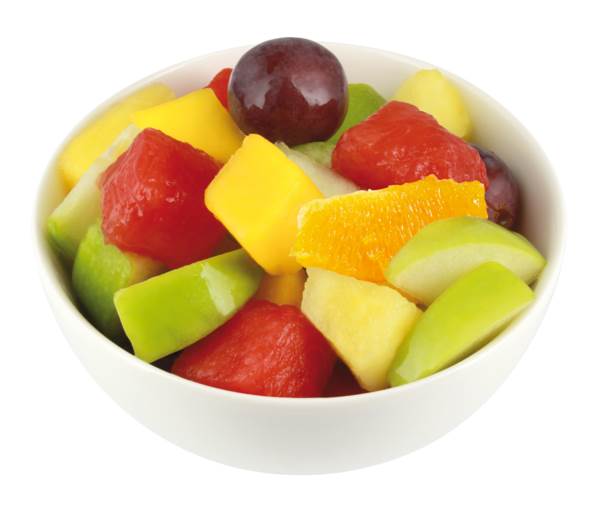 O+G Obstsalat, Bilbao, 5kg Eimer, 5 KG/EI Apfel grün, Ananas, Wassermelone, Orange, Traube blau, Mango,