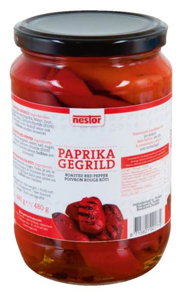 Nestor gegrilde rode paprika 720 ML/PT